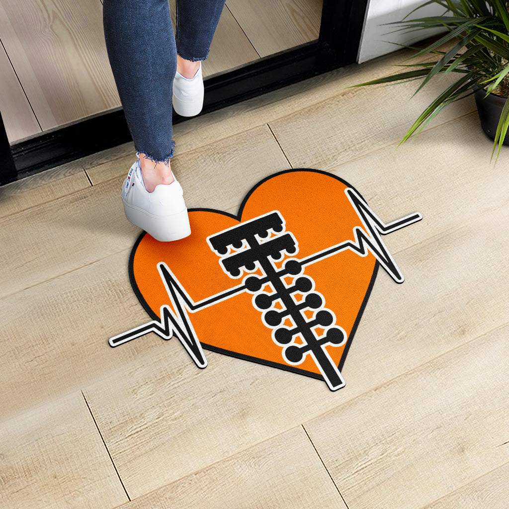 Custom Drag Racing Heartbeat Door Mat