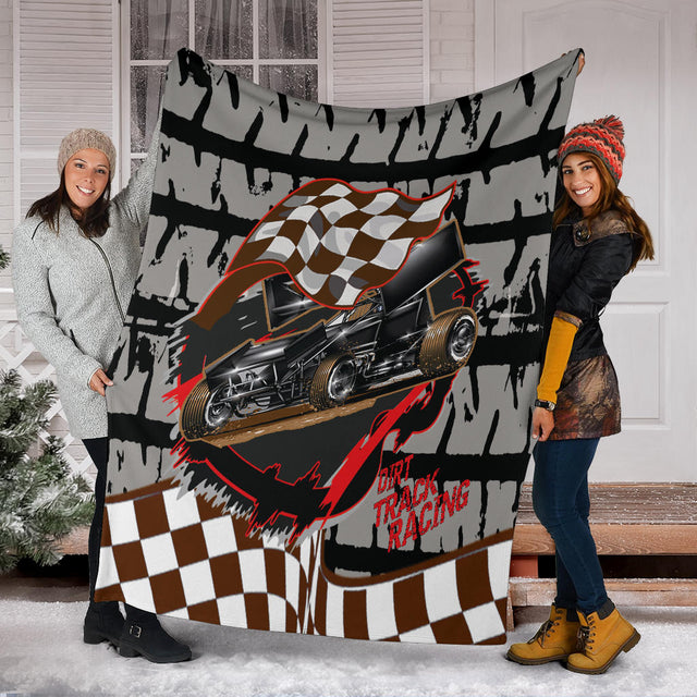 Sprint Car Racing Blanket Red