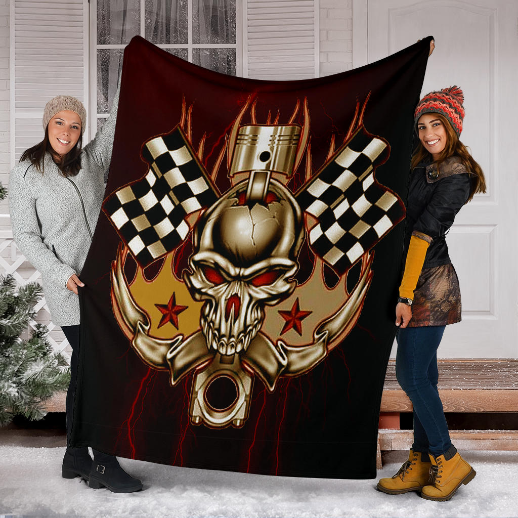 Racing Skull Blanket