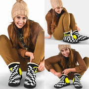 Racing Checkered Cozy Winter Boots