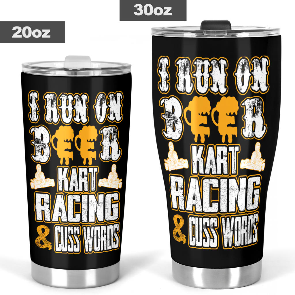 go kart racing tumbler