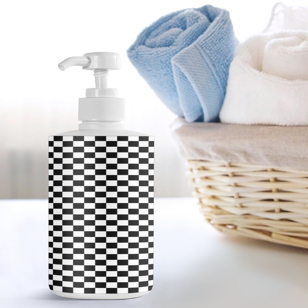 Racing Checkered Sanitizer Bottle