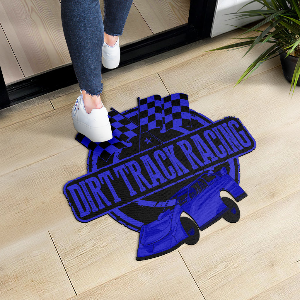 Custom shaped late model door mat