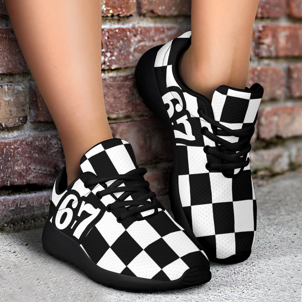 Checkered store flag sneakers