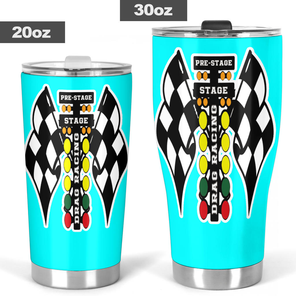 Drag Racing Tumbler Carolina Blue