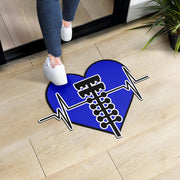 Custom Drag Racing Heartbeat Door Mat