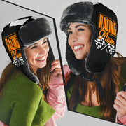 Racing Mom Checkered Trapper Hat 