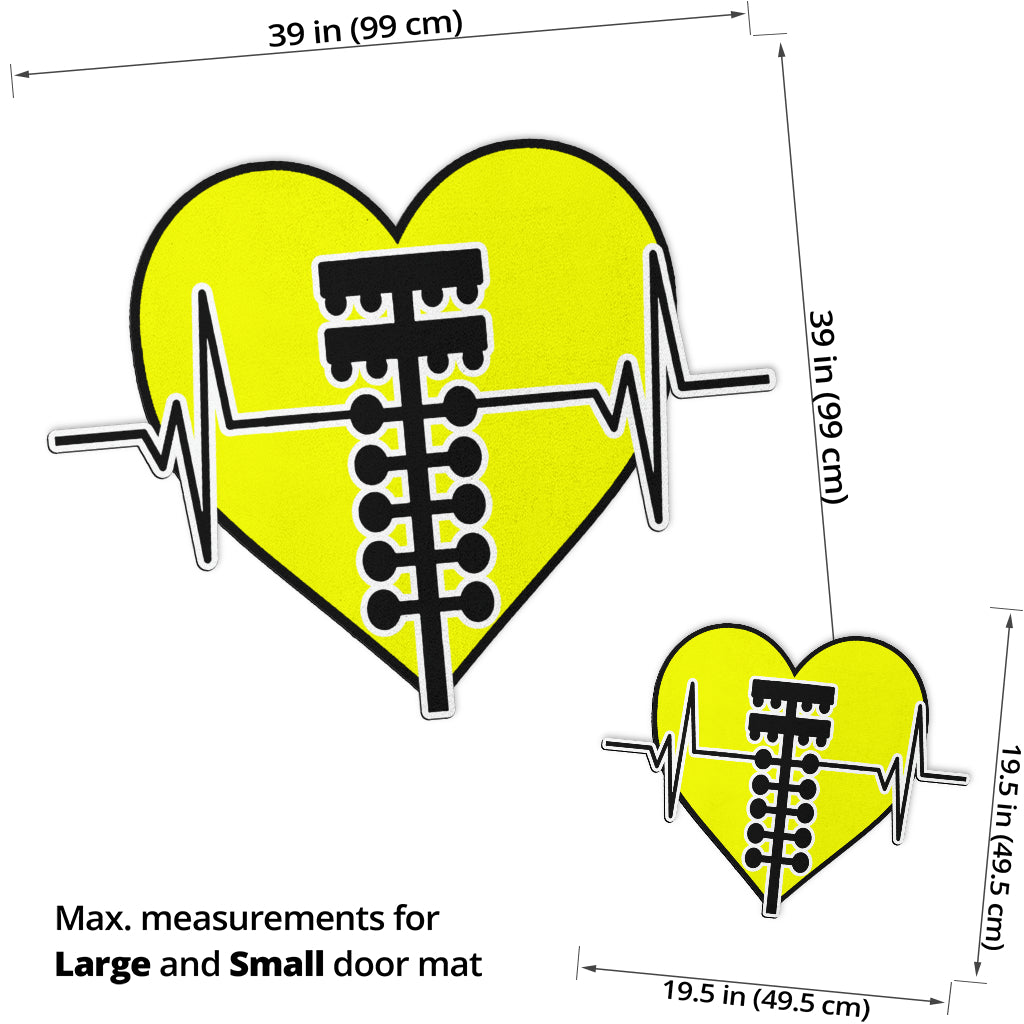 Custom Drag Racing Heartbeat Door Mat