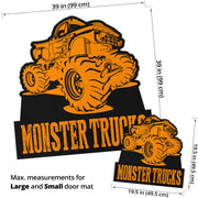 Custom Shaped Monster Trucks Door Mat