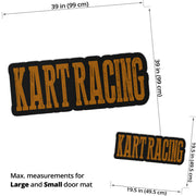 Custom shaped kart racing door mat