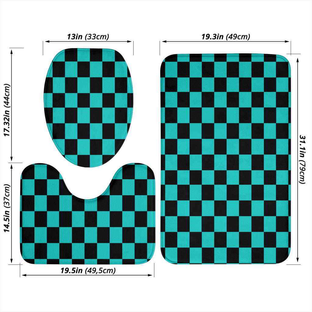 Racing Checkered Bathroom Set