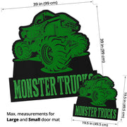 Custom Shaped Monster Trucks Door Mat