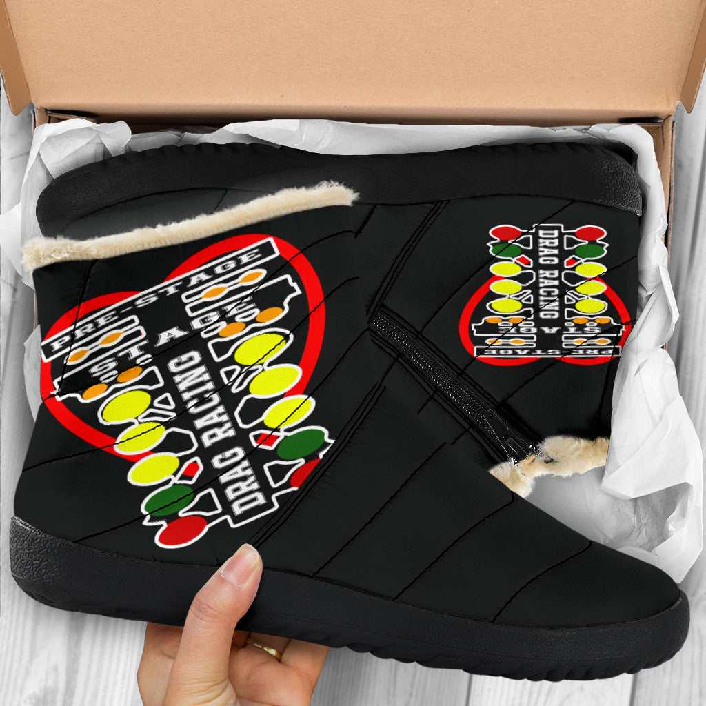 Dirt Racing Heart Cozy Winter Boots RBPR