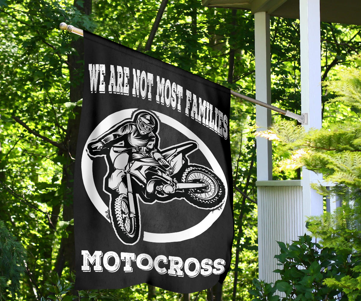 We Are Not Most Families Motocross Flag