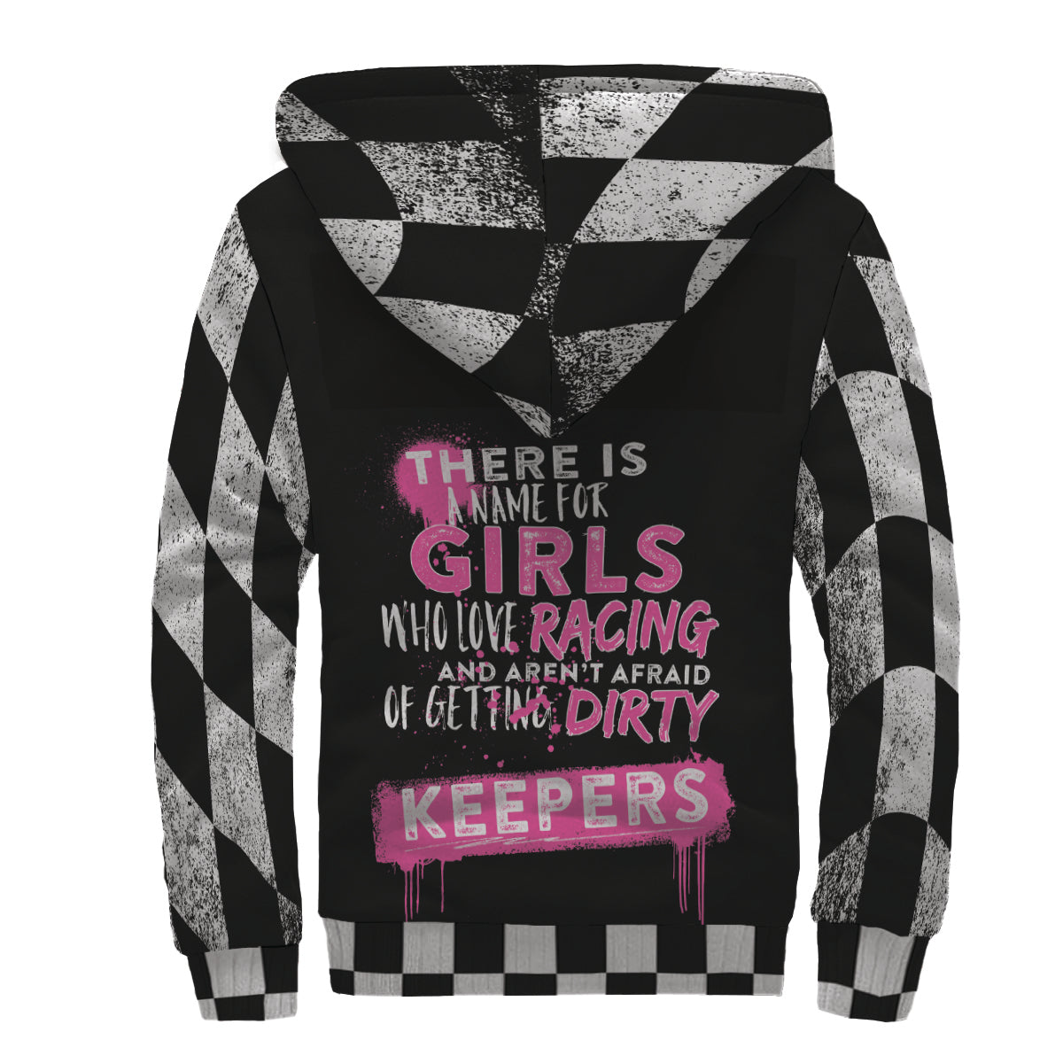 there is a name for Girls Who Love Racing Sherpa Jacket