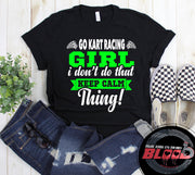 go kart racing girl t-shirts