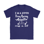 drag racing women's t-shirts