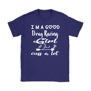 drag racing women's t-shirts