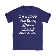 drag racing women's t-shirts