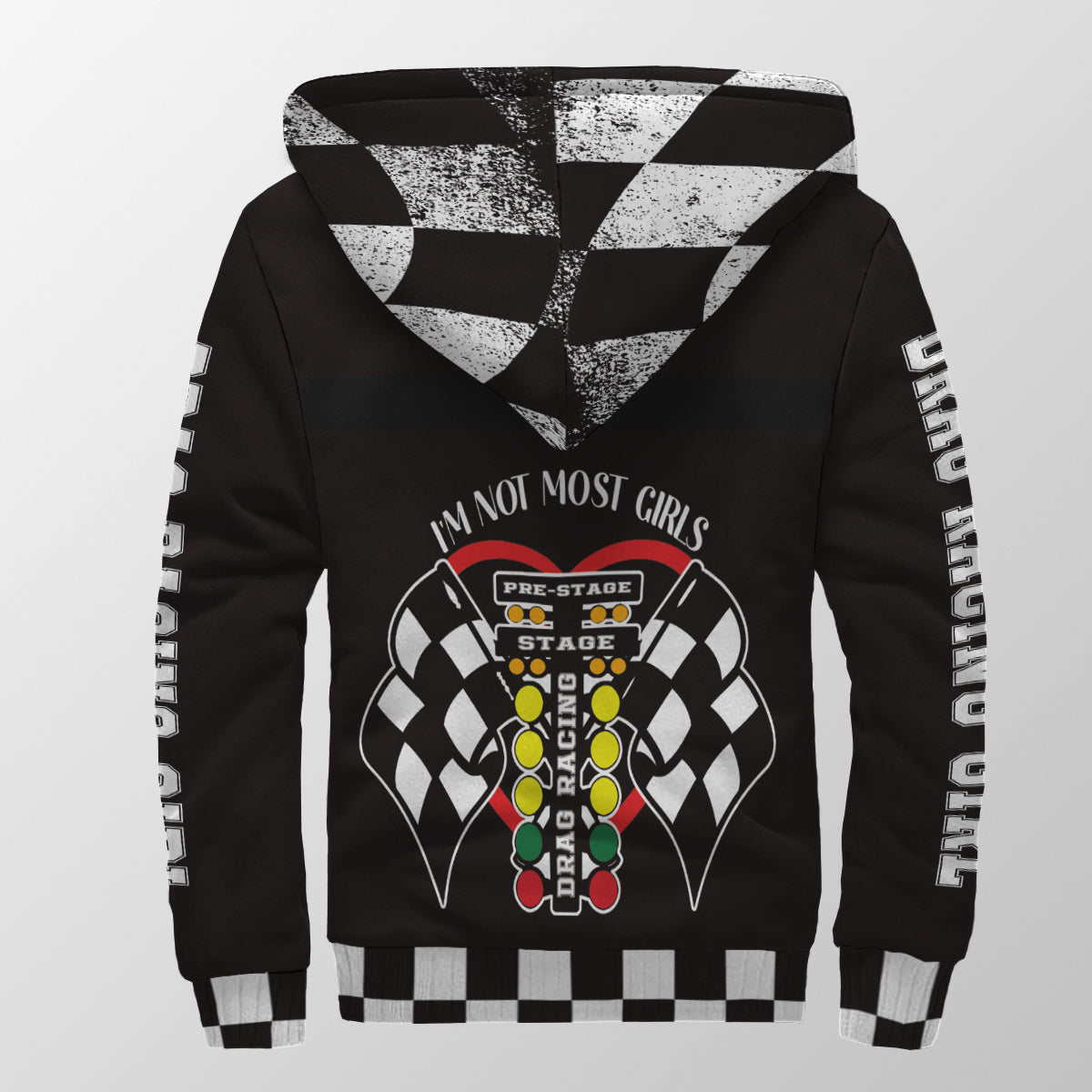 I'm Not Most Girls Drag Racing Sherpa Jacket