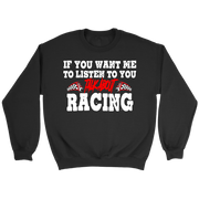 Funny racing quote hoodie and apparel for motorsports fans