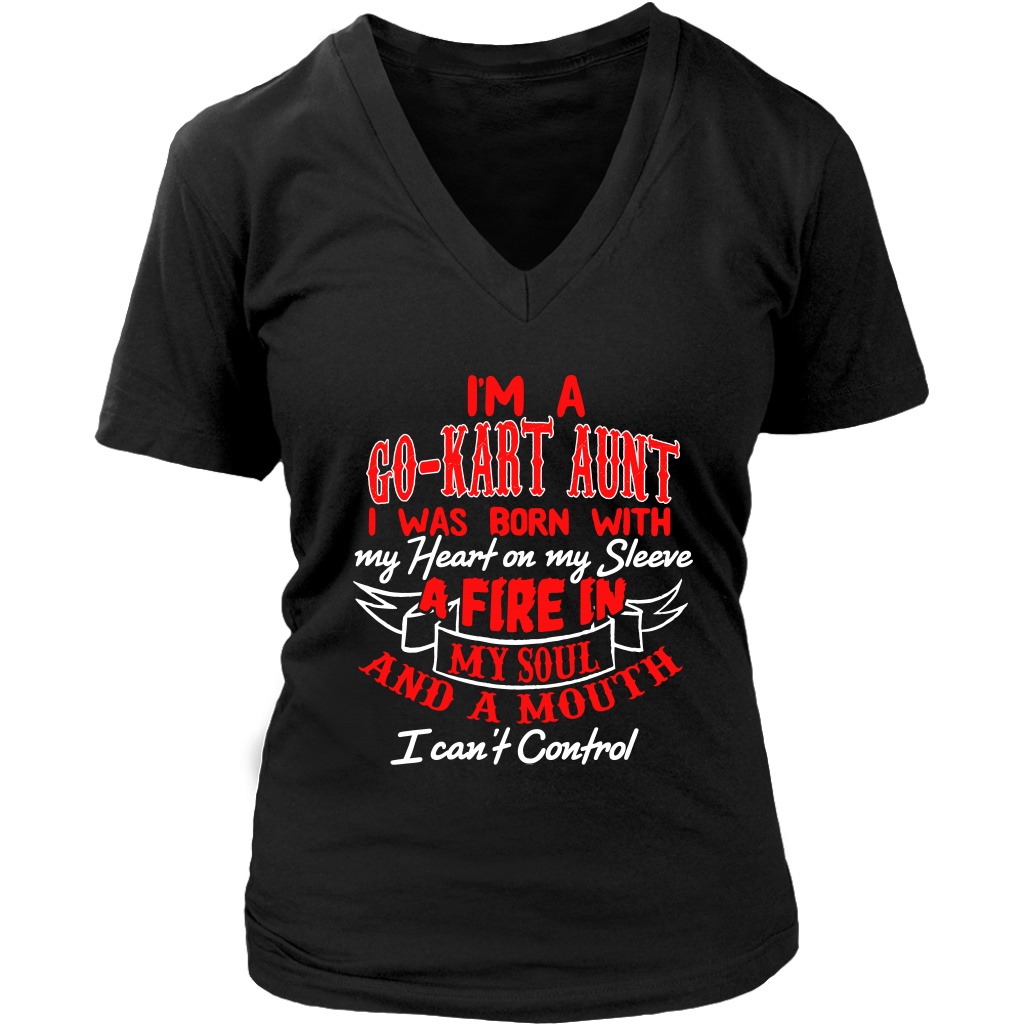 go kart racing aunt t-shirts