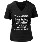 drag racing women's t-shirts