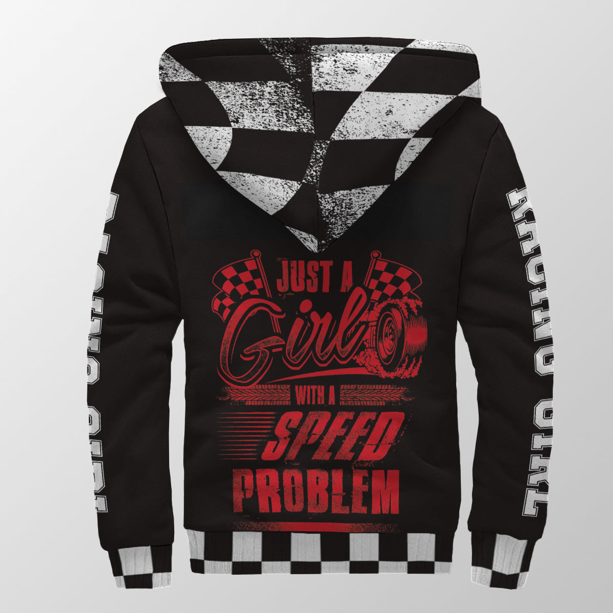 Just A Girl With Speed Problem Sherpa Jacket
