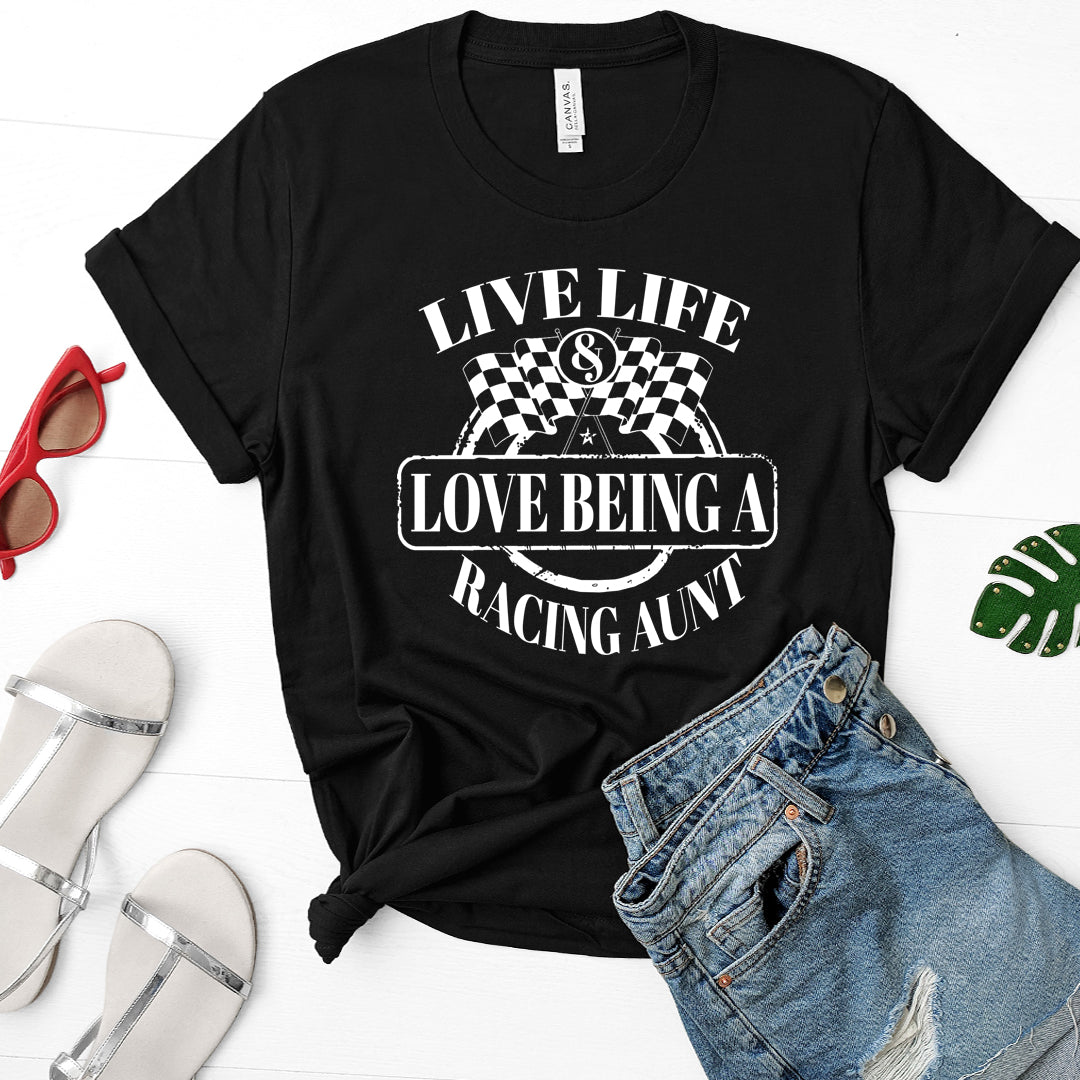 Racing aunt t-shirts