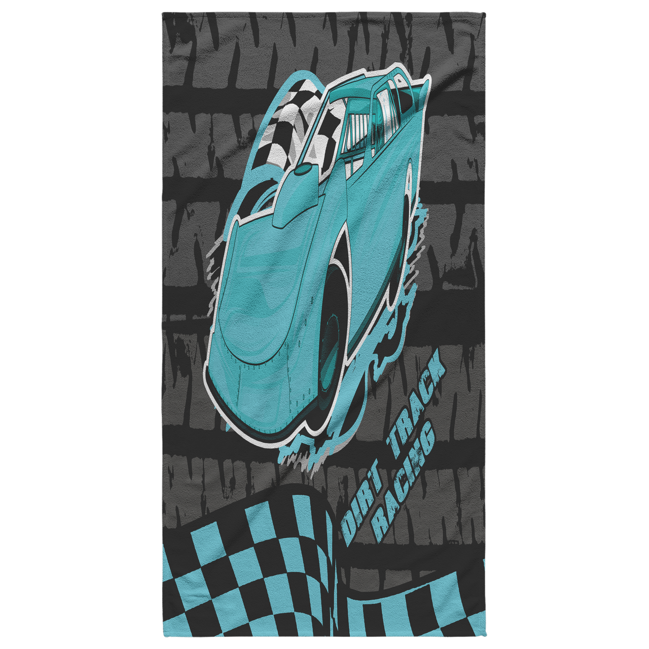 dirt racing late model beach towel