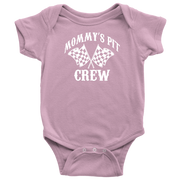 pink onesie with mommy's pit crew design