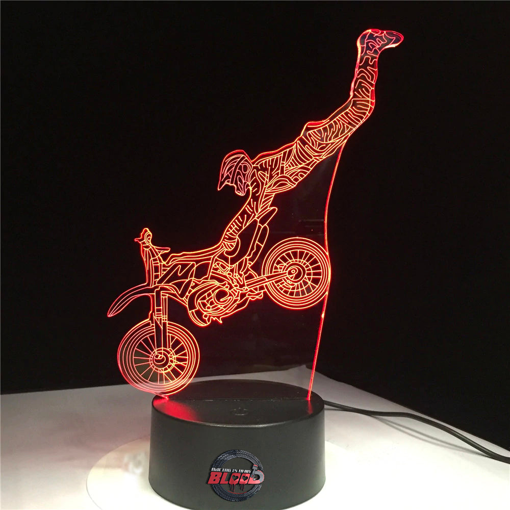 motocross 3d led lamp