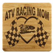 ATV Racing Mom Bamboo Coaster