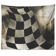 Racing Checkered Dirty Flag Tapestry