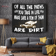 Of All The Paths You Take In Life Make Sure A Few Of Them Are Dirt Sprint car Tapestry