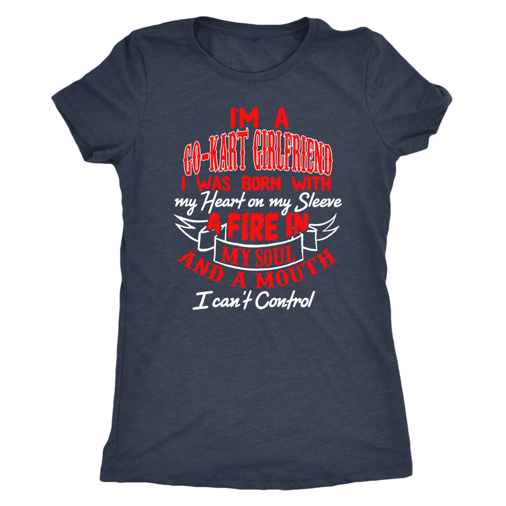 go kart racing girlfriend t-shirts