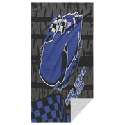 dirt racing late model beach towel