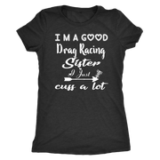 drag racing women's t-shirts