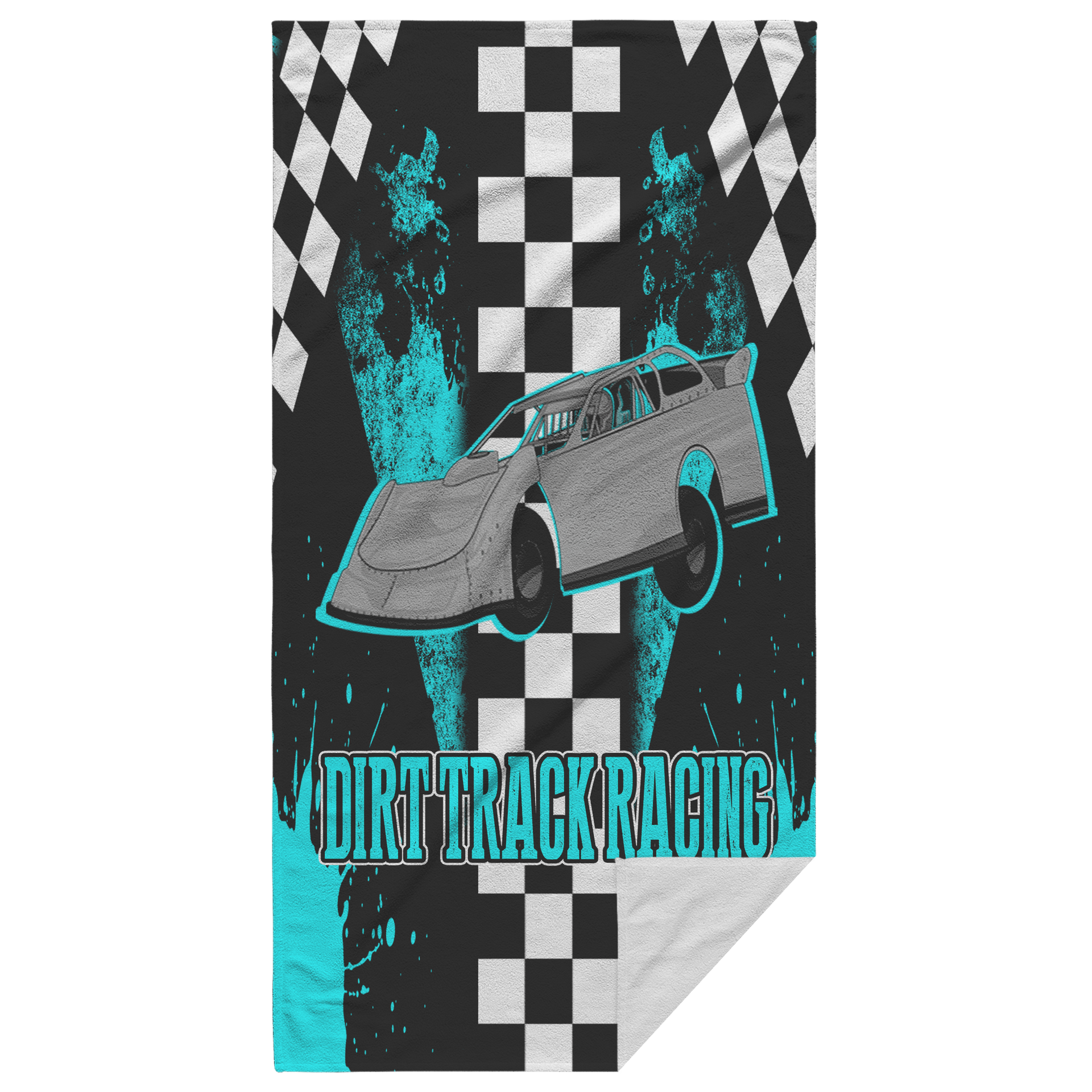 Dirt Track Racing Late Model Beach Towel