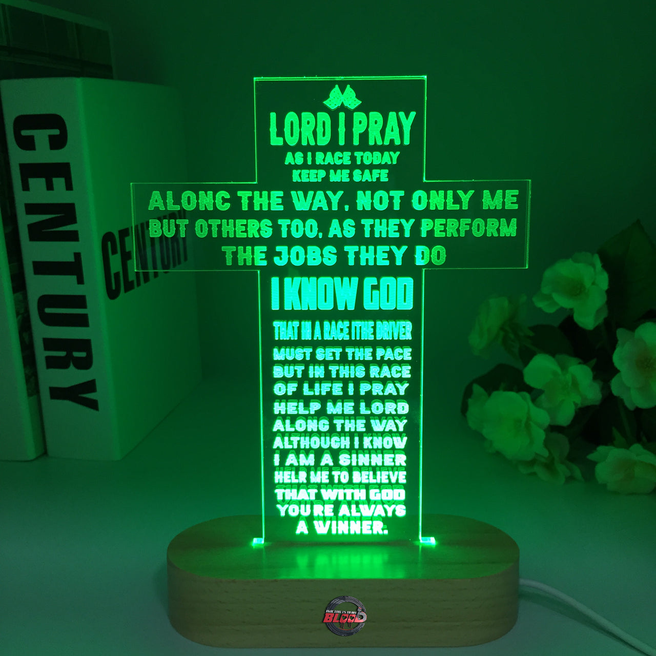Racer's Prayer 3D Led Lamp