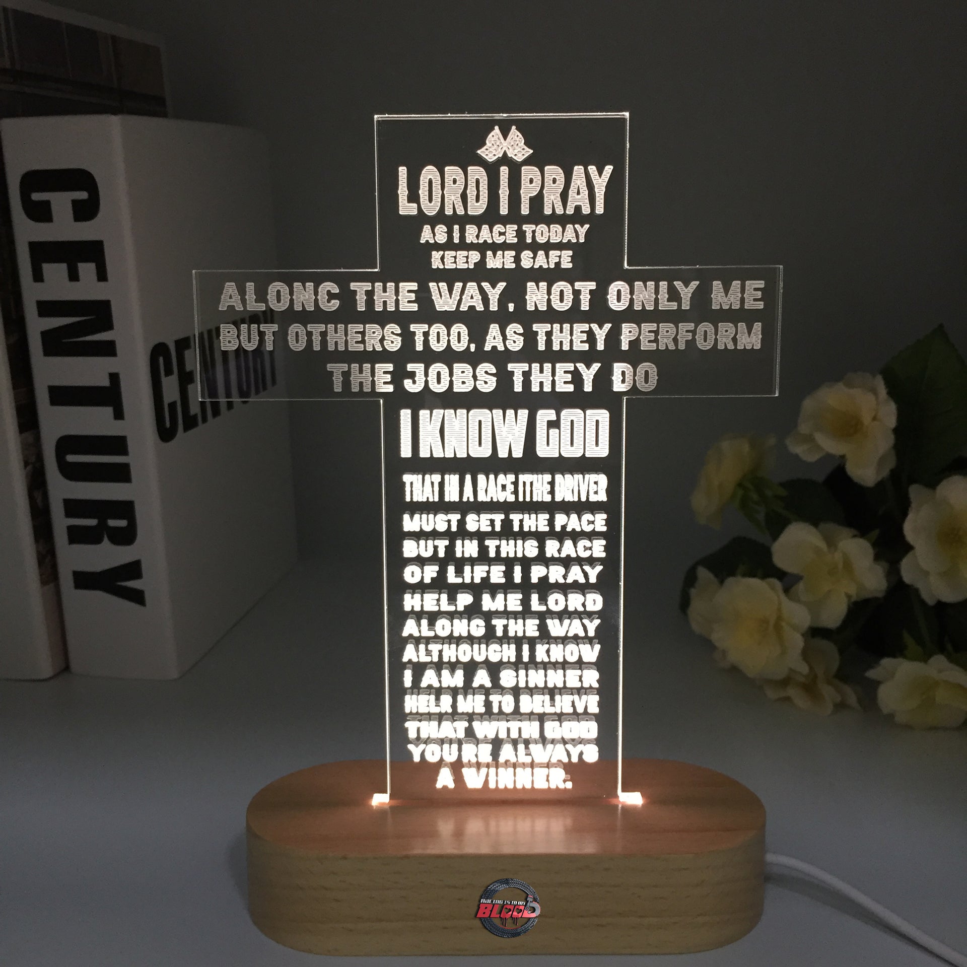 Racer's Prayer 3D Led Lamp