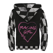 Racing Girl Heart Sherpa Jacket