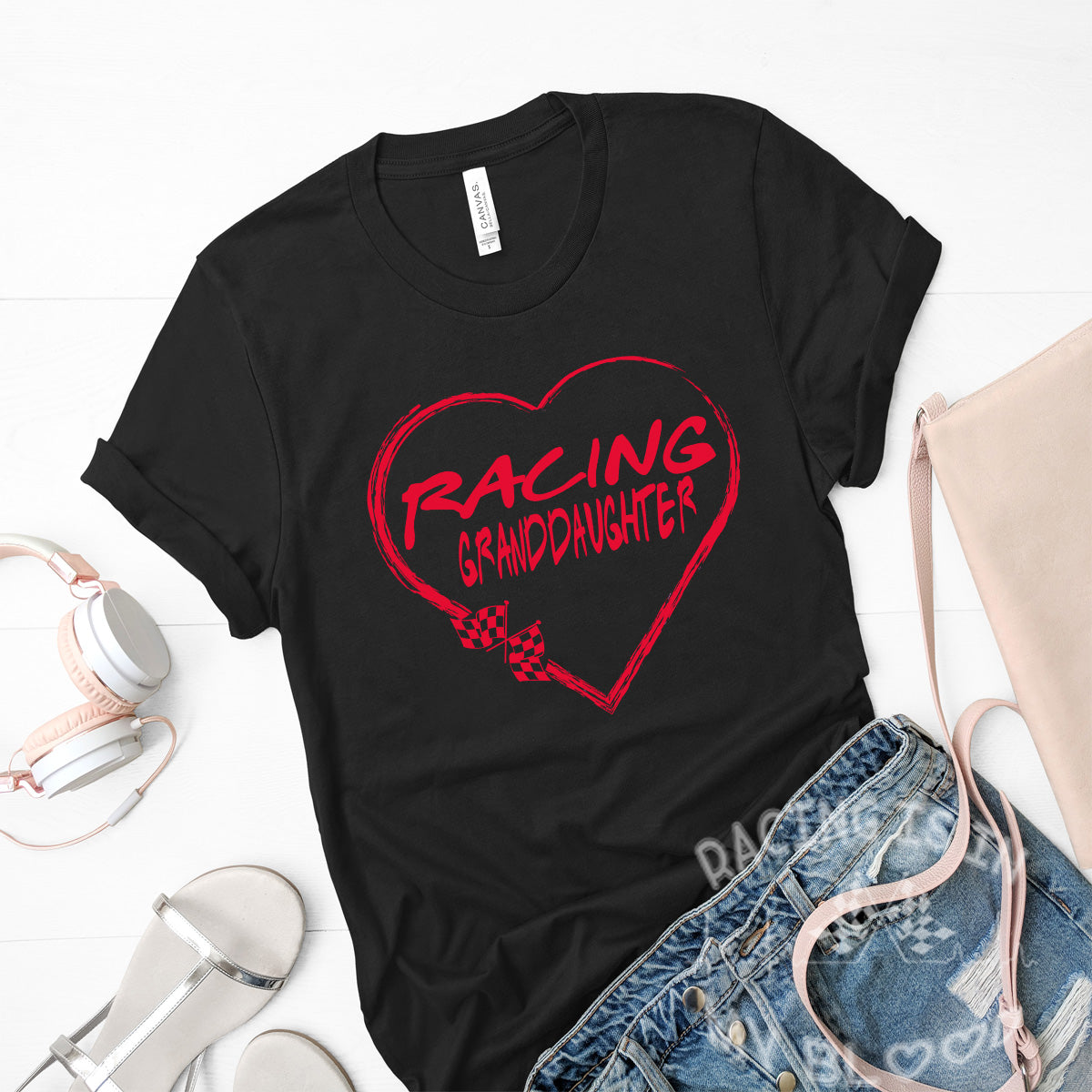 Racing Granddaughter Heart T-Shirt!