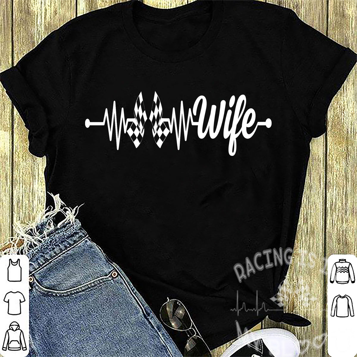 Racing Wife Heartbeat T-Shirts!