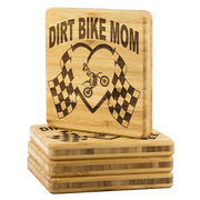 Dirt Bike Mom Bamboo Coaster