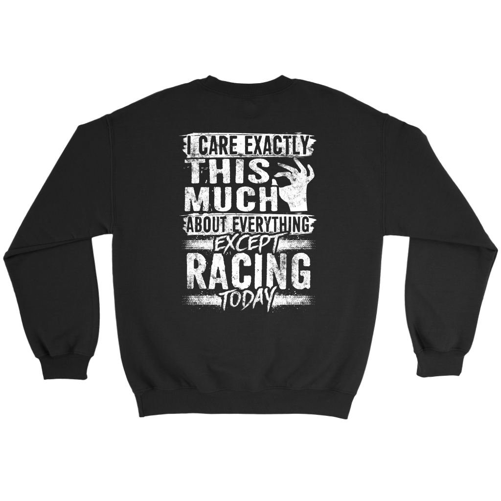 I care Exactly This Much About Everything Except Racing Today!