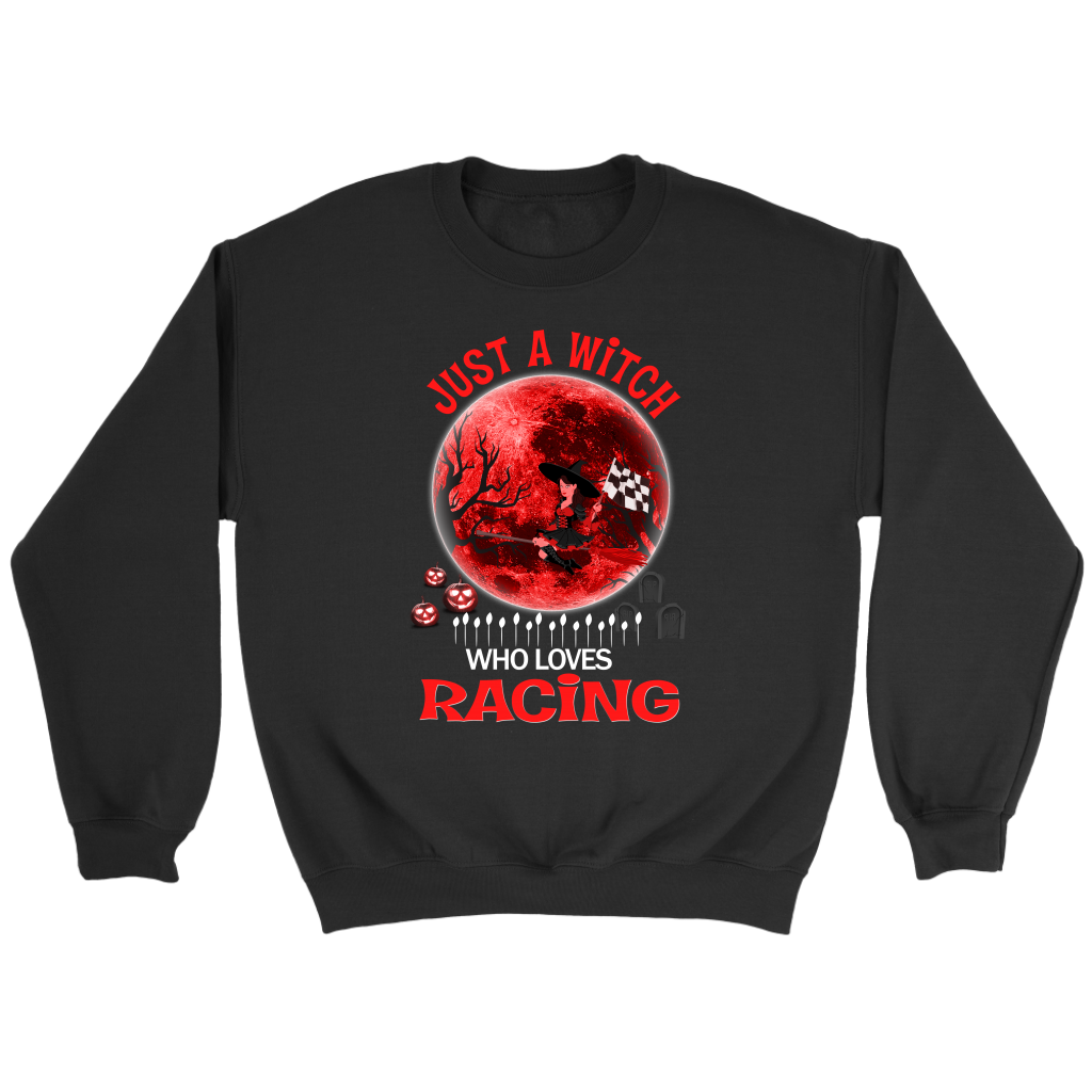 Just A Witch Who Loves Racing T-Shirts
