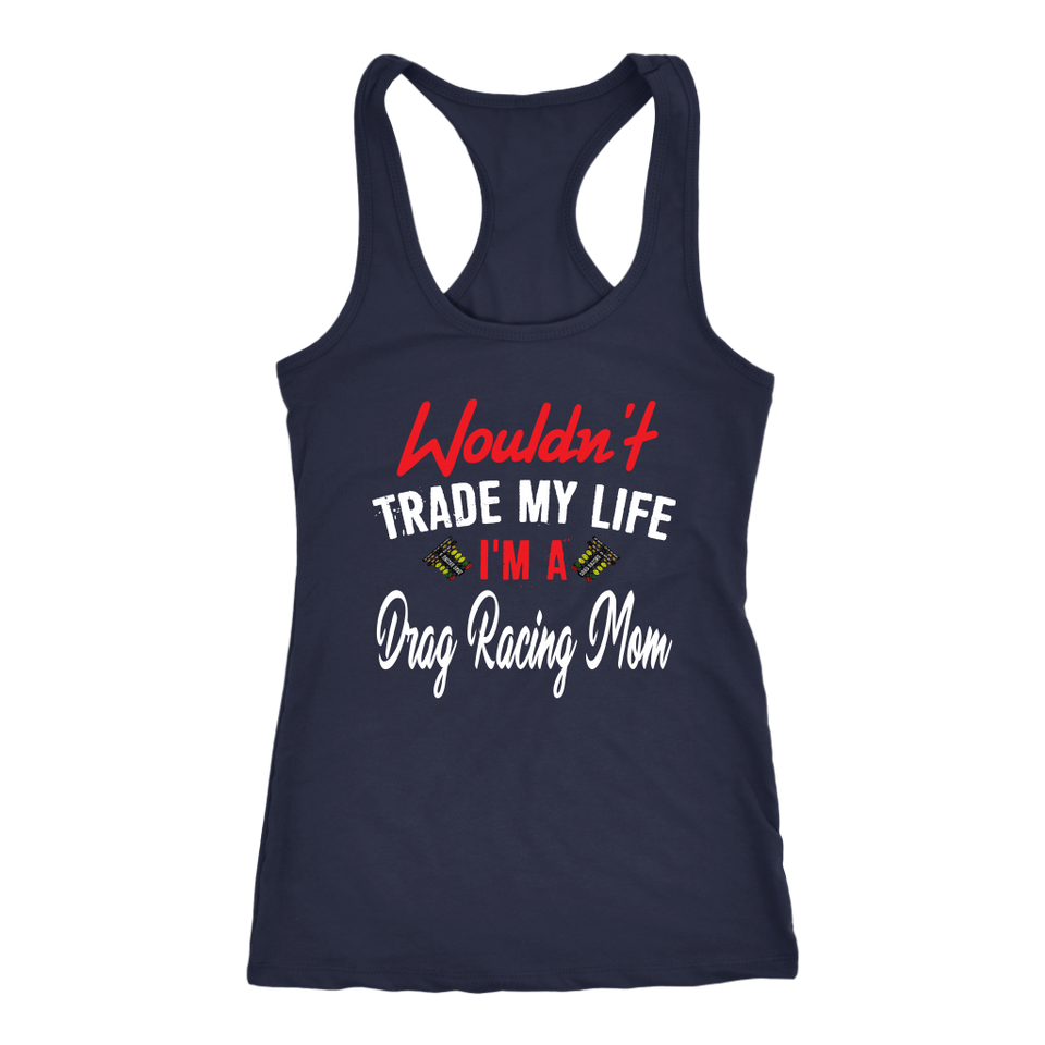 Drag Racing Mom Blurring the Line Between Caution and Throttle T-Shirts V2