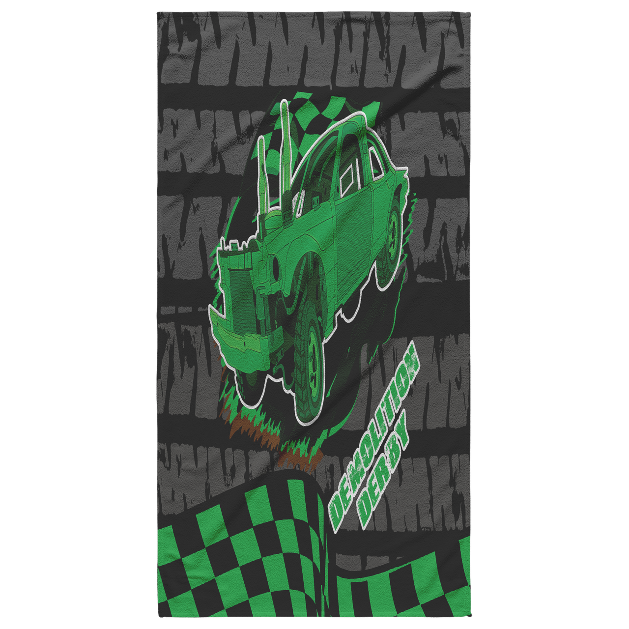 Demolition Derby Beach Towel