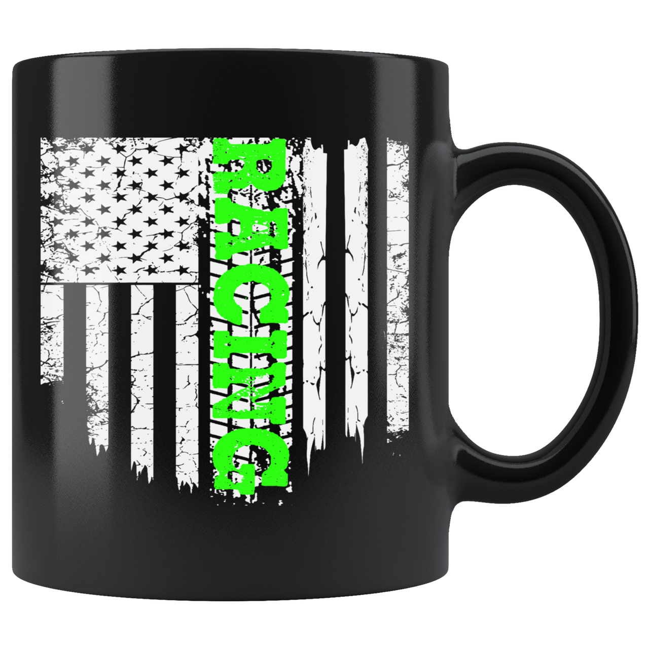 Racing US Flag LimeGV Mug!